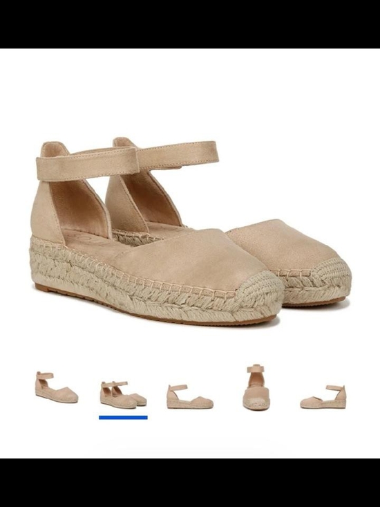 Naturalizer Shoes - Naturalizer Beige Ankle-Strap Espadrille Wedges